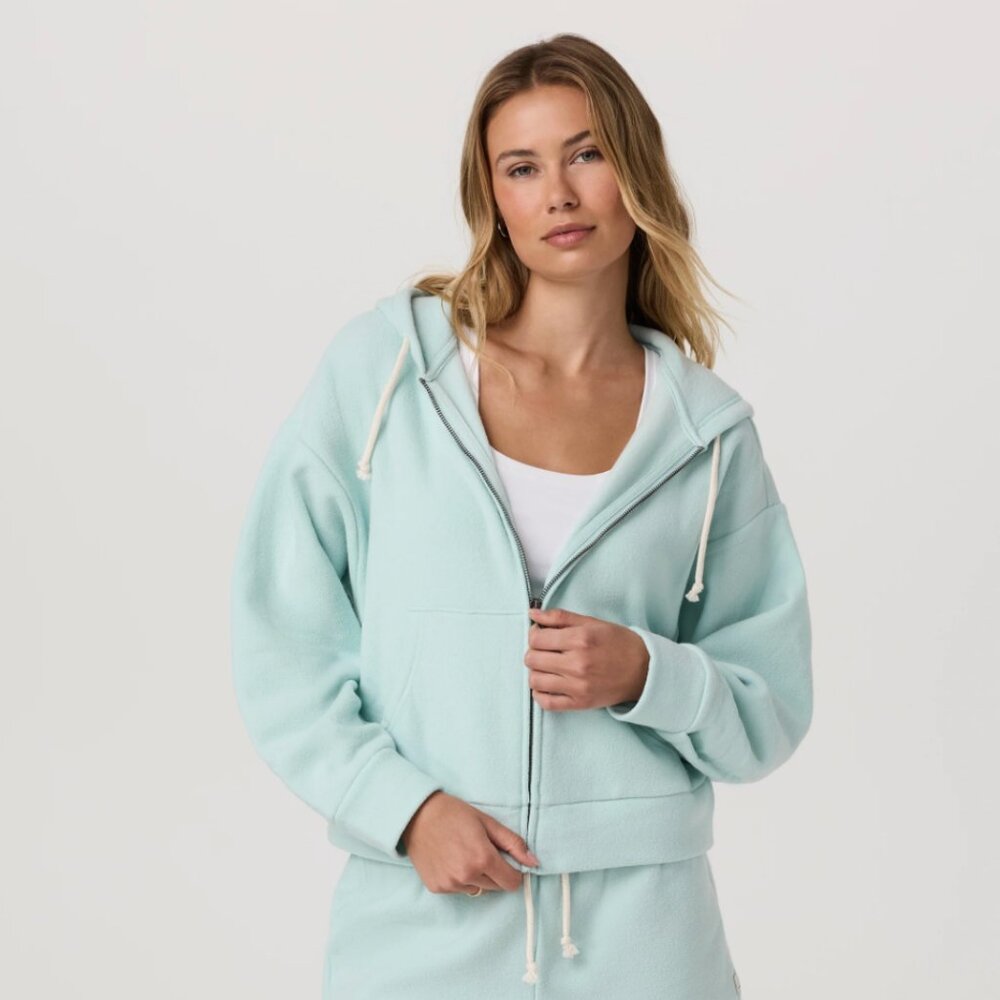 Vuori Mint Beach Fleece Zip Up (Size XS)